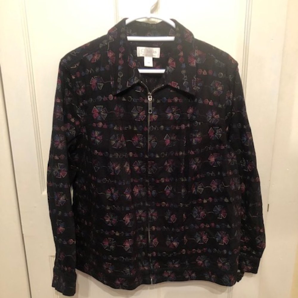 Women's CJ Banks Black Zippered Jacket